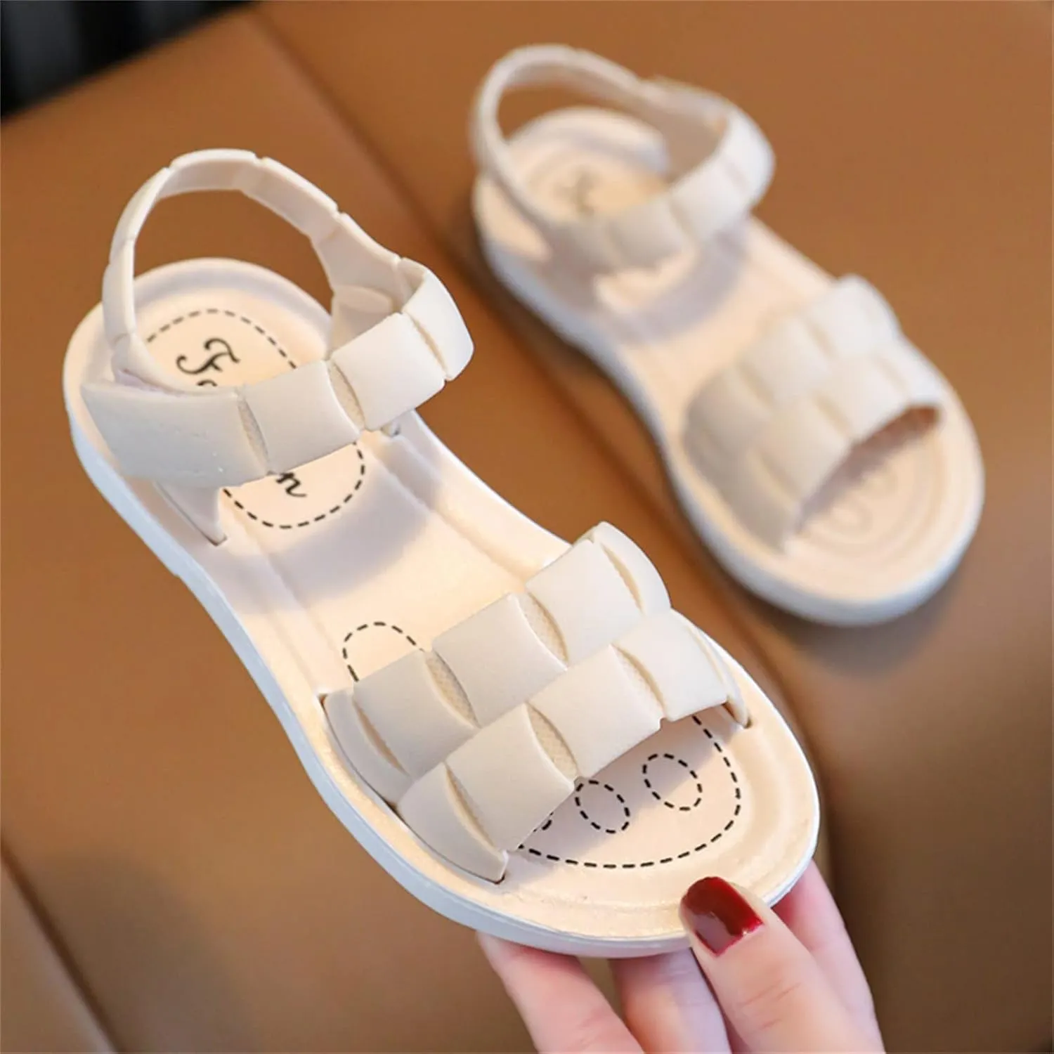 Unisex Kids Summer Sandals Baby Comfort Anti-Slip Open Toe Adjustable Walking Beach Shower Shoes for Boys Girls