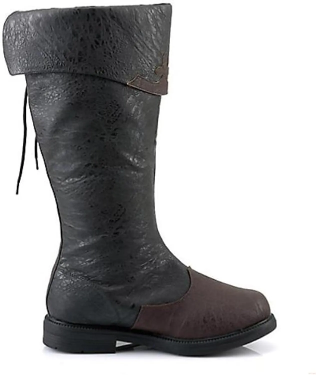 Unisex Renaissance Medieval Cosplay Halloween Cosplay Boots PU Leather Mid Calf Lace Up Leather Pirate Gothic Viking Tied Shoes