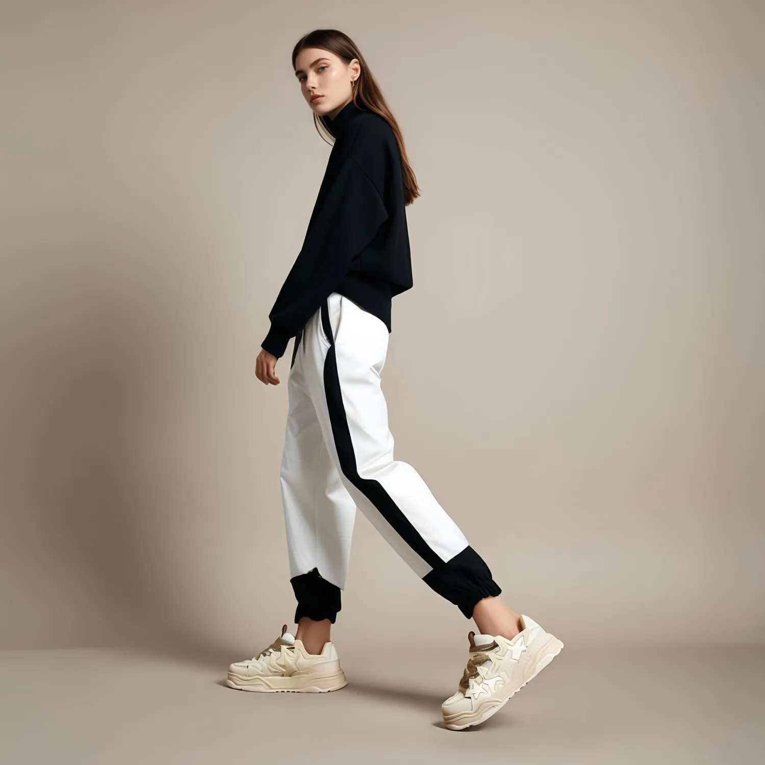 Unisex Stars Casual Walking Shoes Women's Fashion Cute Platform Chunky Sneakers Trendy Comfortable Men's Tennis