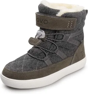 UOVO Boys Snow Boots Winter Waterproof Slip Resistant Fur Lined Outdoor Shoes(Little Kid/Big Kid)