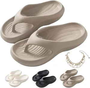 Utrum Pillow Flip Flops, Arch Support Flip Flops for Women Men, Womens Orthopedic Sandals, Lightweight Non-slip Comfort Summer Slides, Soft Cushion Slippers for Indoor Outdoor