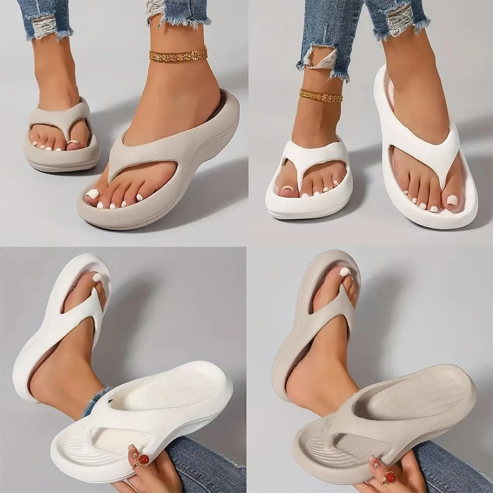 Utrum Pillow Flip Flops, Arch Support Flip Flops for Women Men, Womens Orthopedic Sandals, Lightweight Non-slip Comfort Summer Slides, Soft Cushion Slippers for Indoor Outdoor