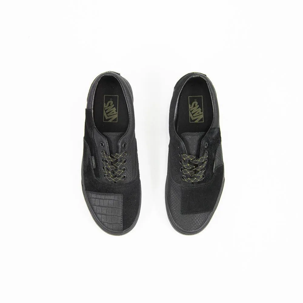 Vans Era Patchwork Mono Patchwork Blackout Black Grey Silver Sneaker Shoe