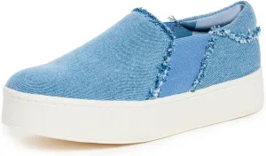 Vince Women's Warren Fray Sneakers, Jeans Blue, 10 Medium US