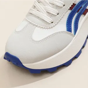 Vintage Sneakers Platform Sneakers for Womens Fashion Sneakers Chunky Casual Sneakers Vintage Classic Walking Shoes Non-Slip Running Shoes for Gym Tennis Running