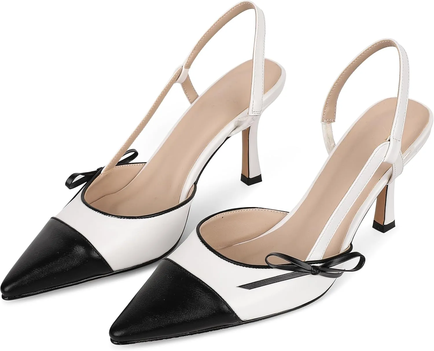 VOMIRA Heels for Women Stiletto Heels Pointed Toe Adjustable Buckle Strap Kitten Heels Pumps Shoes Office Dressy Heeled Sandals