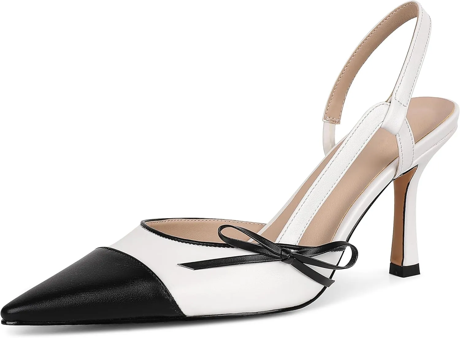 VOMIRA Heels for Women Stiletto Heels Pointed Toe Adjustable Buckle Strap Kitten Heels Pumps Shoes Office Dressy Heeled Sandals