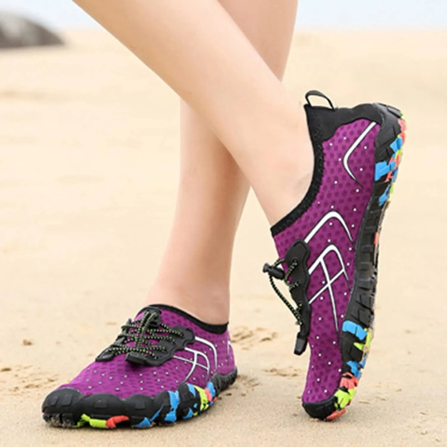 Water Shoes for Women Men Quick-Dry Slip On Snorkeling Shoes Grounded Barefoot Footwear Beach Sports Swim Shoe