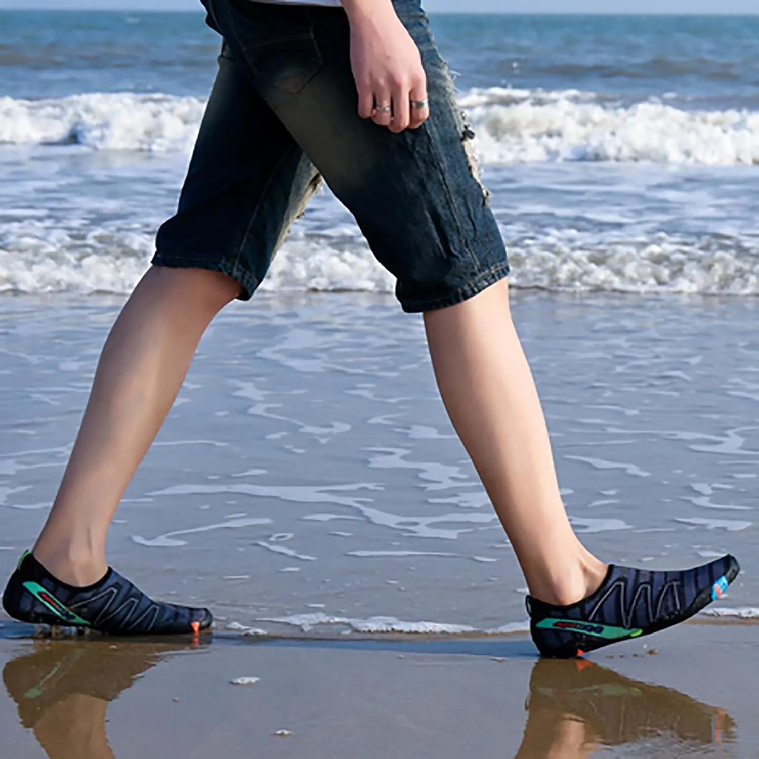 Water Socks for Women Men Swim Aqua Socks Beach Pool Quick Dry Barefoot Surf River Boat Kayak Sea Yoga Sand Exercise Sport Accessories Breathable Mesh Knit Indoor Fitness Shoes Women Men
