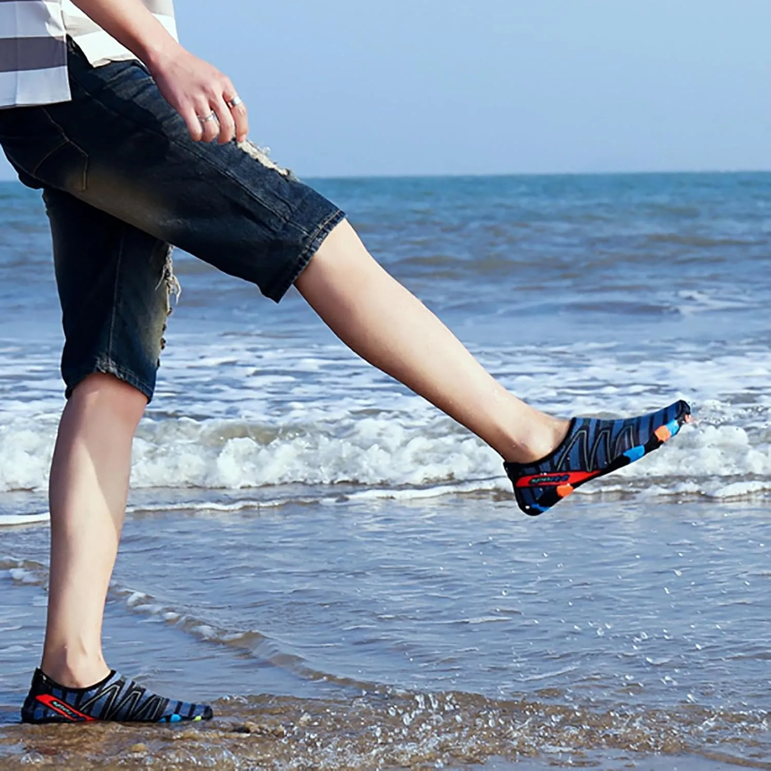 Water Socks for Women Men Swim Aqua Socks Beach Pool Quick Dry Barefoot Surf River Boat Kayak Sea Yoga Sand Exercise Sport Accessories Breathable Mesh Knit Indoor Fitness Shoes Women Men