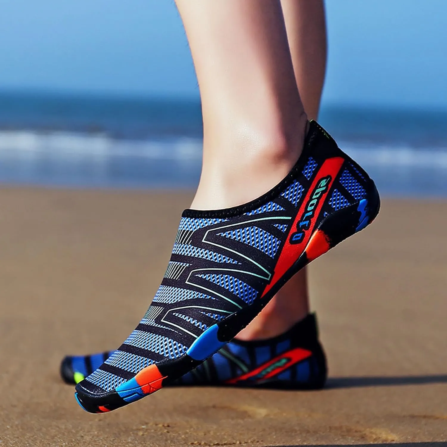 Water Socks for Women Men Swim Aqua Socks Beach Pool Quick Dry Barefoot Surf River Boat Kayak Sea Yoga Sand Exercise Sport Accessories Breathable Mesh Knit Indoor Fitness Shoes Women Men
