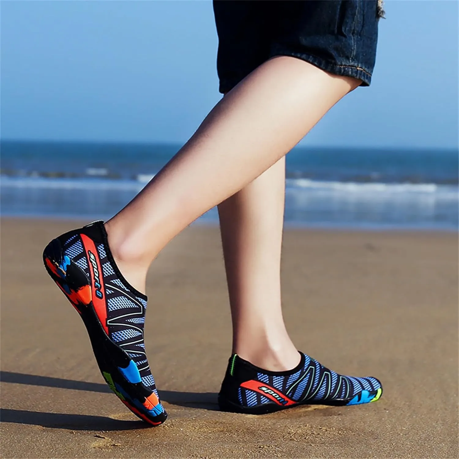 Water Socks for Women Men Swim Aqua Socks Beach Pool Quick Dry Barefoot Surf River Boat Kayak Sea Yoga Sand Exercise Sport Accessories Breathable Mesh Knit Indoor Fitness Shoes Women Men