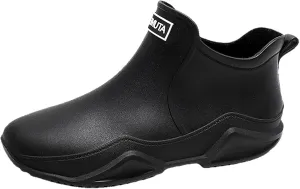 Waterproof Non-Slip Rain Boots for Outdoor, Man Women's Short Rain Boots Anti-Slipping Rainboots for Ladies Lightweight Stylish Ankle Rain Shoes Outdoor Work Booties