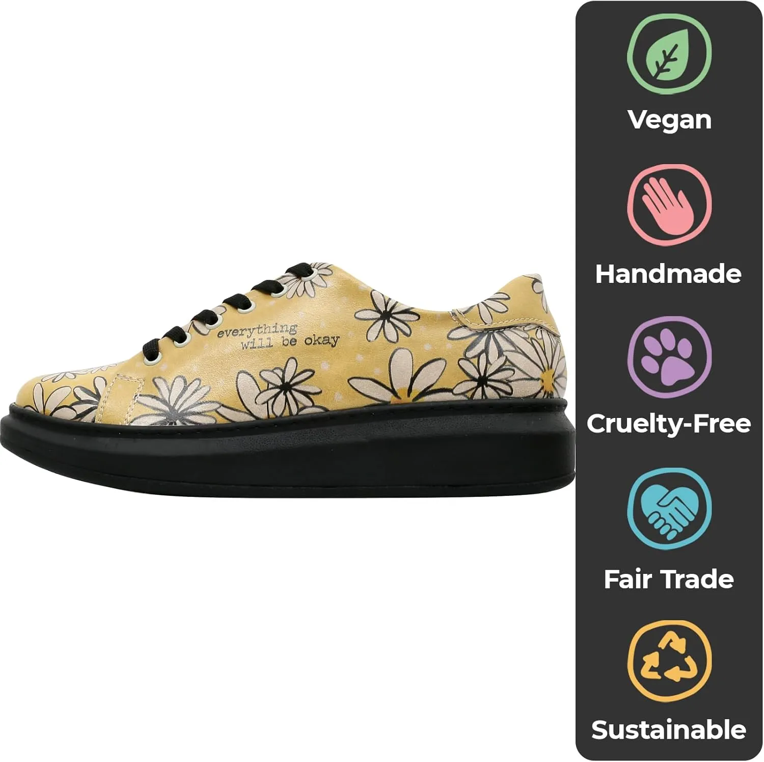 Wedge Platform Sneakers for Women - Handmade Vegan Leather, Unique Chunky Sneakers