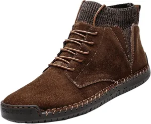 Winter Padded Men's British Large Size Casual Suede Handmade Foreign Trade Sport Shoes Shoes Men Slip on Sneaker