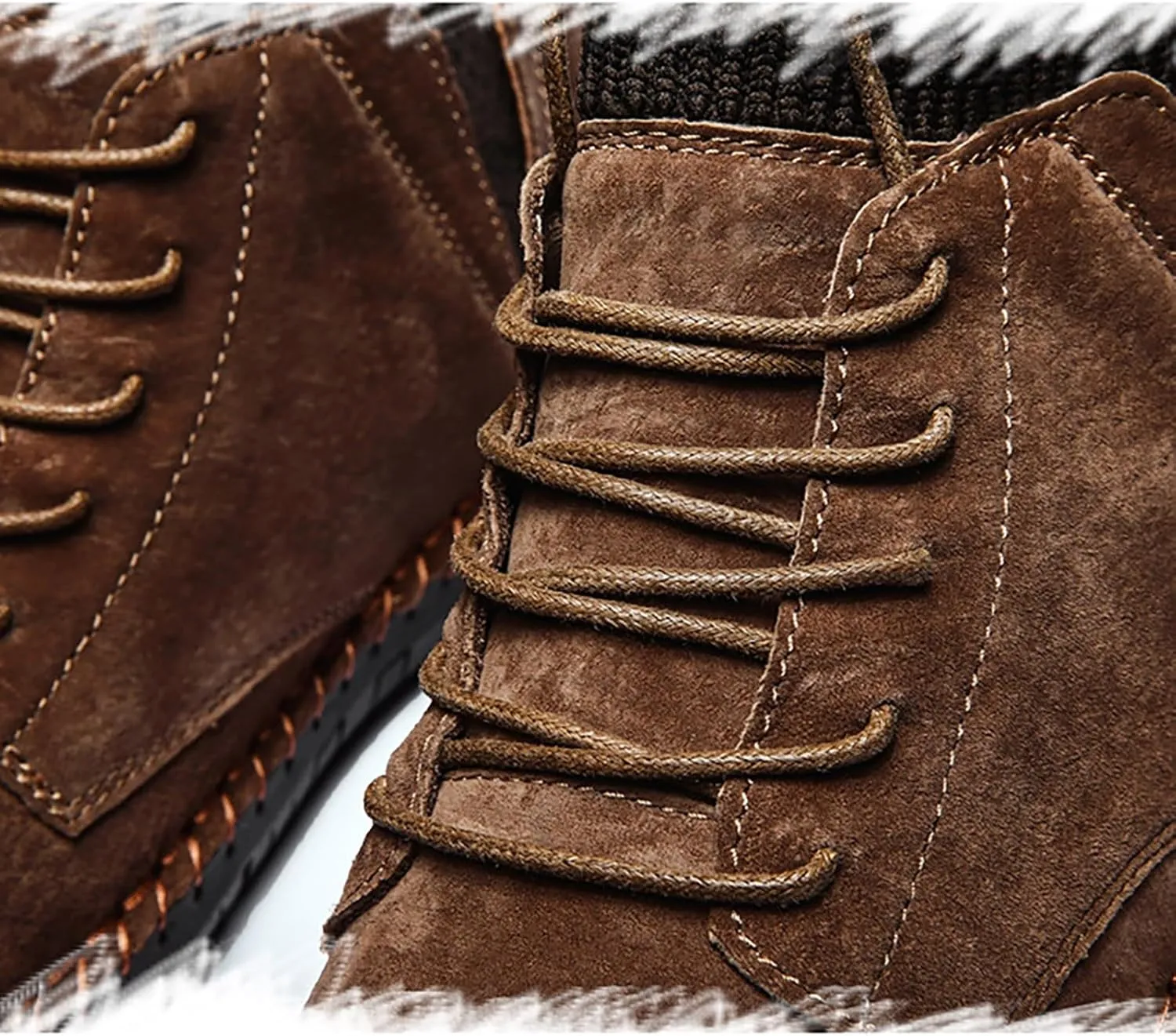 Winter Padded Men's British Large Size Casual Suede Handmade Foreign Trade Sport Shoes Shoes Men Slip on Sneaker