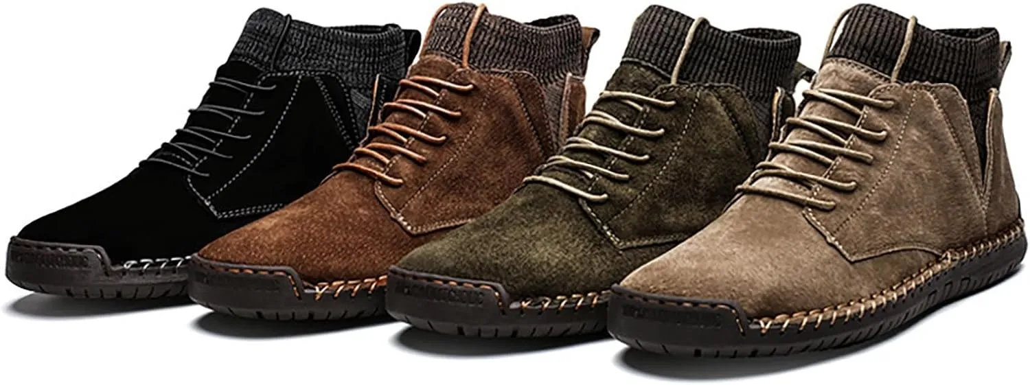 Winter Padded Men's British Large Size Casual Suede Handmade Foreign Trade Sport Shoes Shoes Men Slip on Sneaker