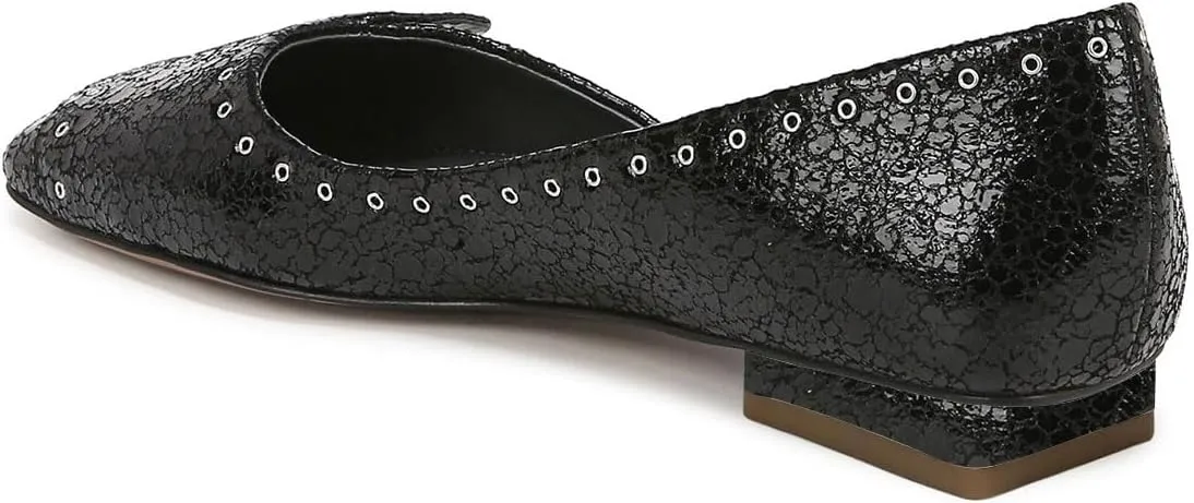 Women Fashion Pump Side Cut Ballet Flats Block Low Heeled Square Toe Slip On Shoes Working Shopping Party Size 4-16 US