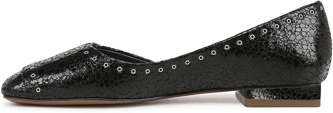 Women Fashion Pump Side Cut Ballet Flats Block Low Heeled Square Toe Slip On Shoes Working Shopping Party Size 4-16 US
