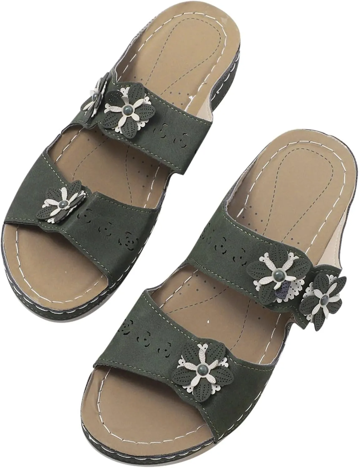 Women Orthopedic Sandals with Arch Support Orthopedic Womens Tan Sandals Orthopedic Recovery Sandals for Women Orthotic Women's Flat Sandals 8.5 Womens Comfort Walking Flip Flops with Arch Support