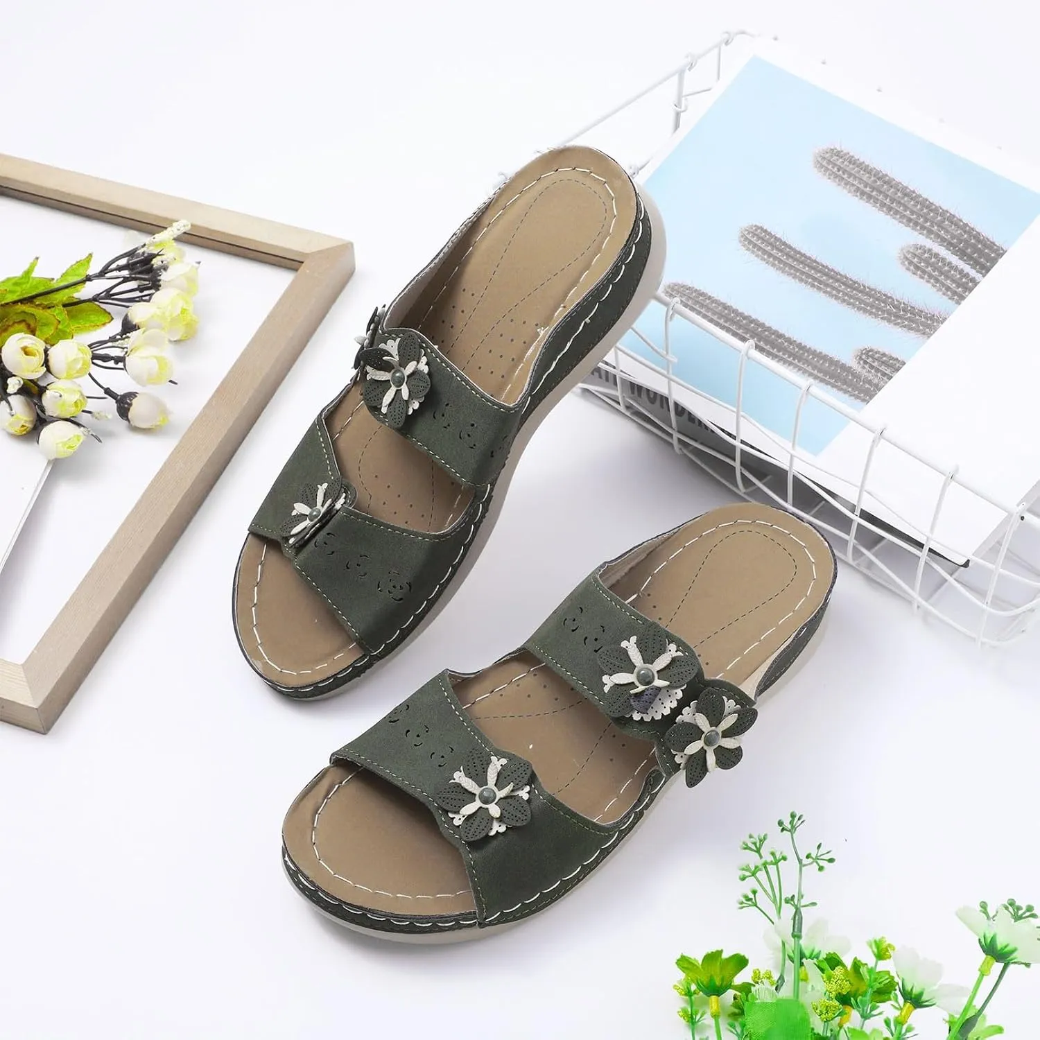 Women Orthopedic Sandals with Arch Support Orthopedic Womens Tan Sandals Orthopedic Recovery Sandals for Women Orthotic Women's Flat Sandals 8.5 Womens Comfort Walking Flip Flops with Arch Support