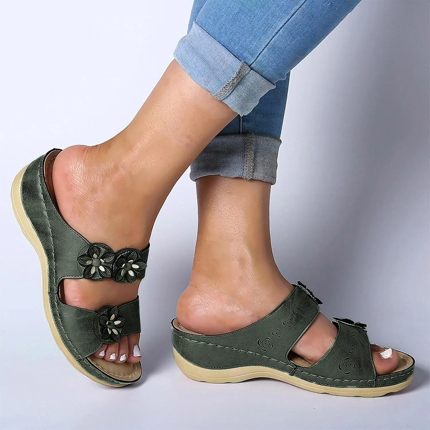 Women Orthopedic Sandals with Arch Support Orthopedic Womens Tan Sandals Orthopedic Recovery Sandals for Women Orthotic Women's Flat Sandals 8.5 Womens Comfort Walking Flip Flops with Arch Support