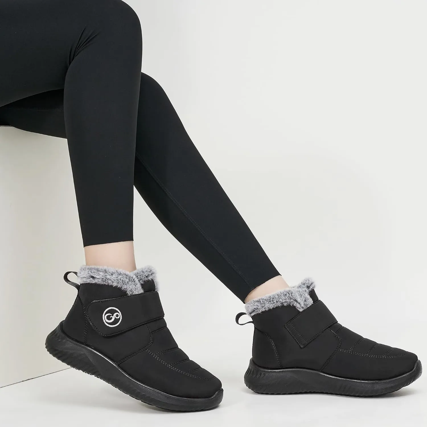 Women Snow Boots Waterproof: Fur Lined Warm Winter Boots for Women- Comfortable Non Slip Outdoor Walking Booties
