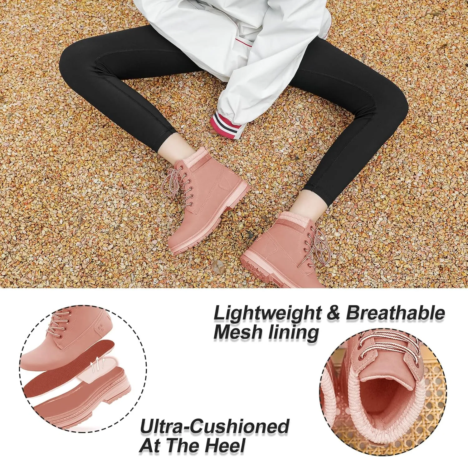 Women Work Boots - Waterproof Hiking Outdoor Lightweight Construction Composite Comfortable