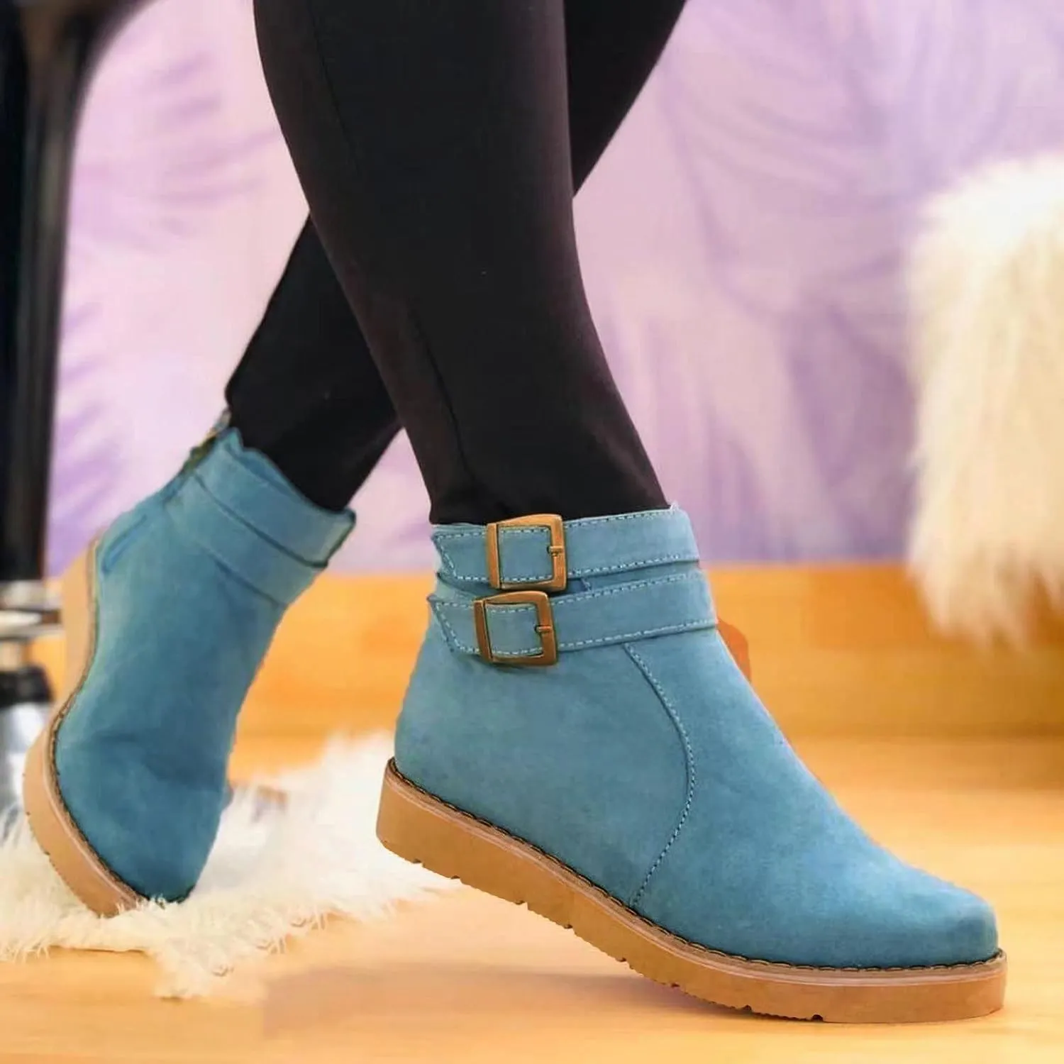 Womens Ankle Booties White Ankle Boots for Women Boots for Women Heels Dress Boots Women Low Heel Womens Booties and Ankle Boots Leather Low Heel Ankle Booties Wedge Heel