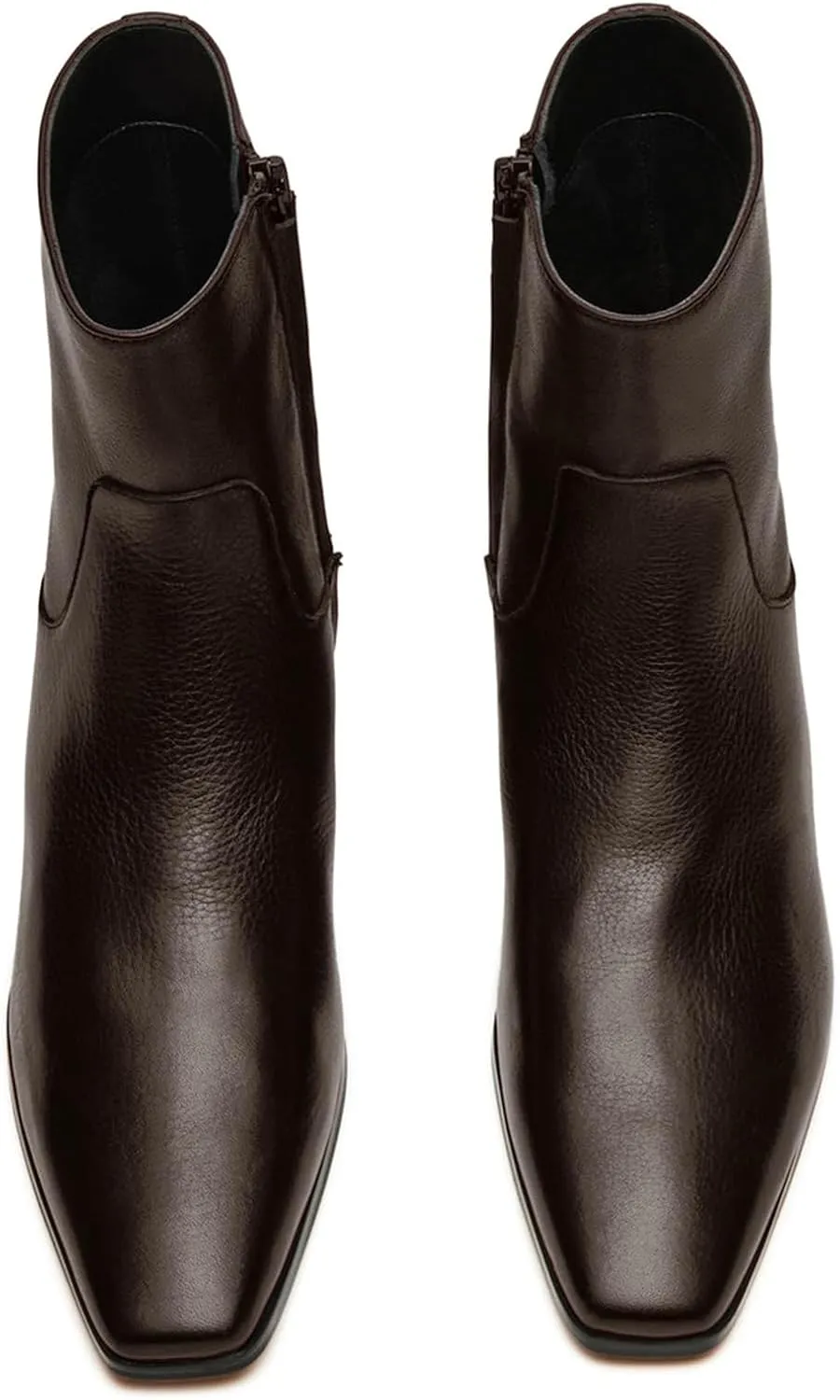 Women's Ankle Boots Square Toe Low Chunky Block Heel Booties Comfortable Short Boots Side Zipper Booties Shoes