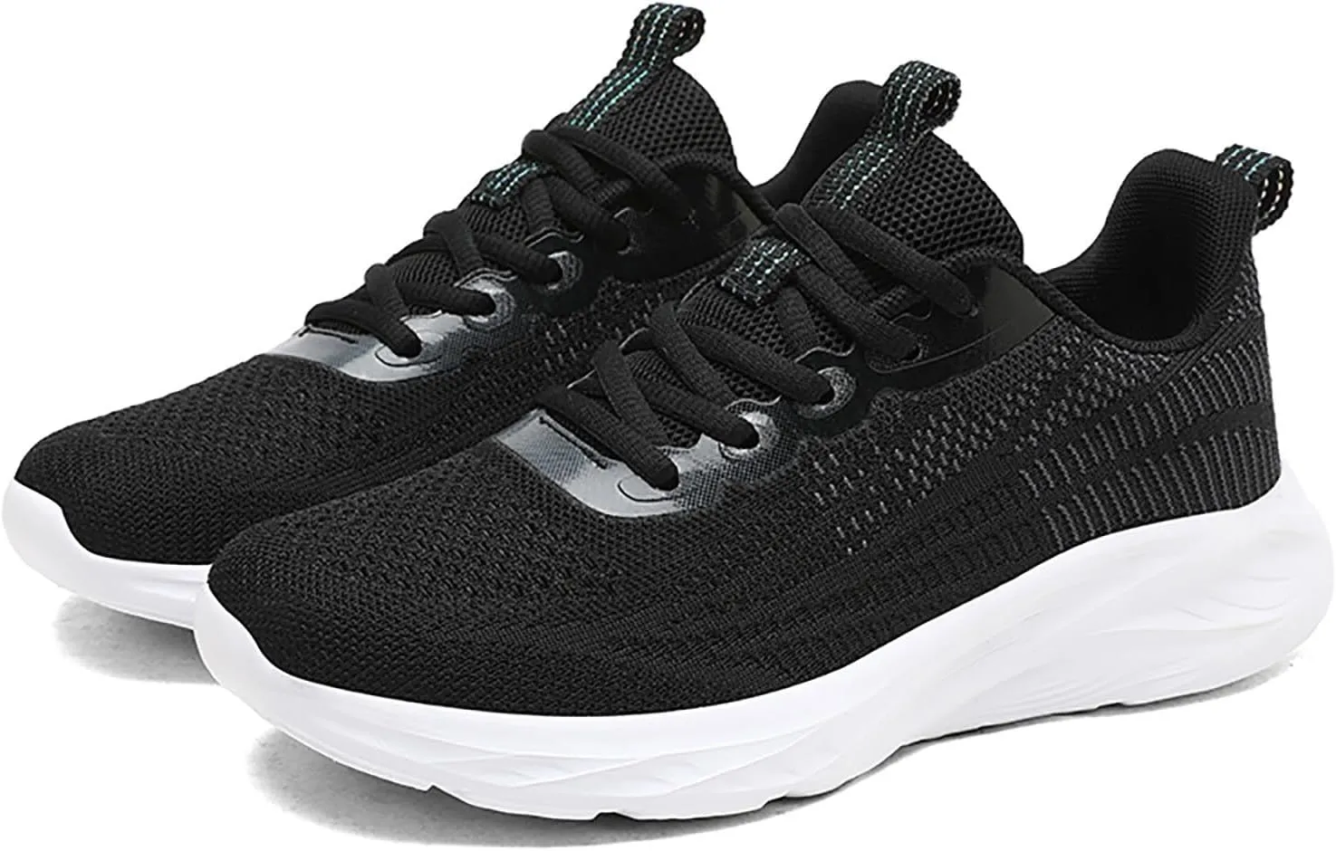 Women's Breathable Knit Mesh Sneakers for Walking Running Gym Casual Wear Lightweight Low Heel Athletic Shoes