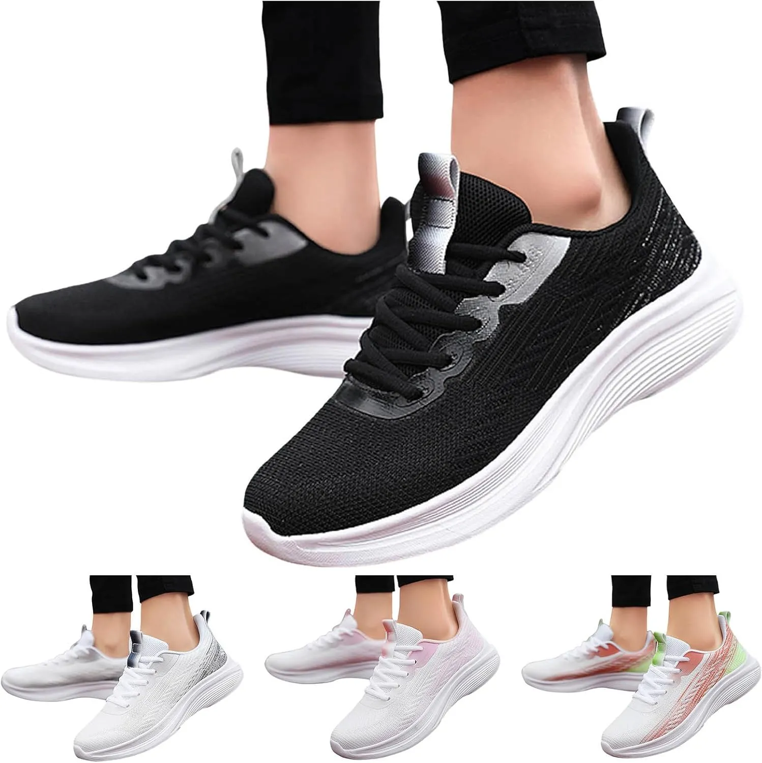 Women's Casual Breathable Mesh Sneakers Comfort Lightweight Breathable Sock Shoes Outdoor Casual Fitness Shoe