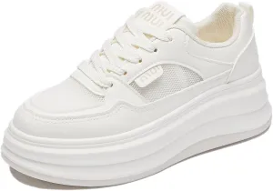 Women's Cute Breathable Platform Sneakers Y2K Comfort Lightweight Walking Shoes Casual Sport Work Campus