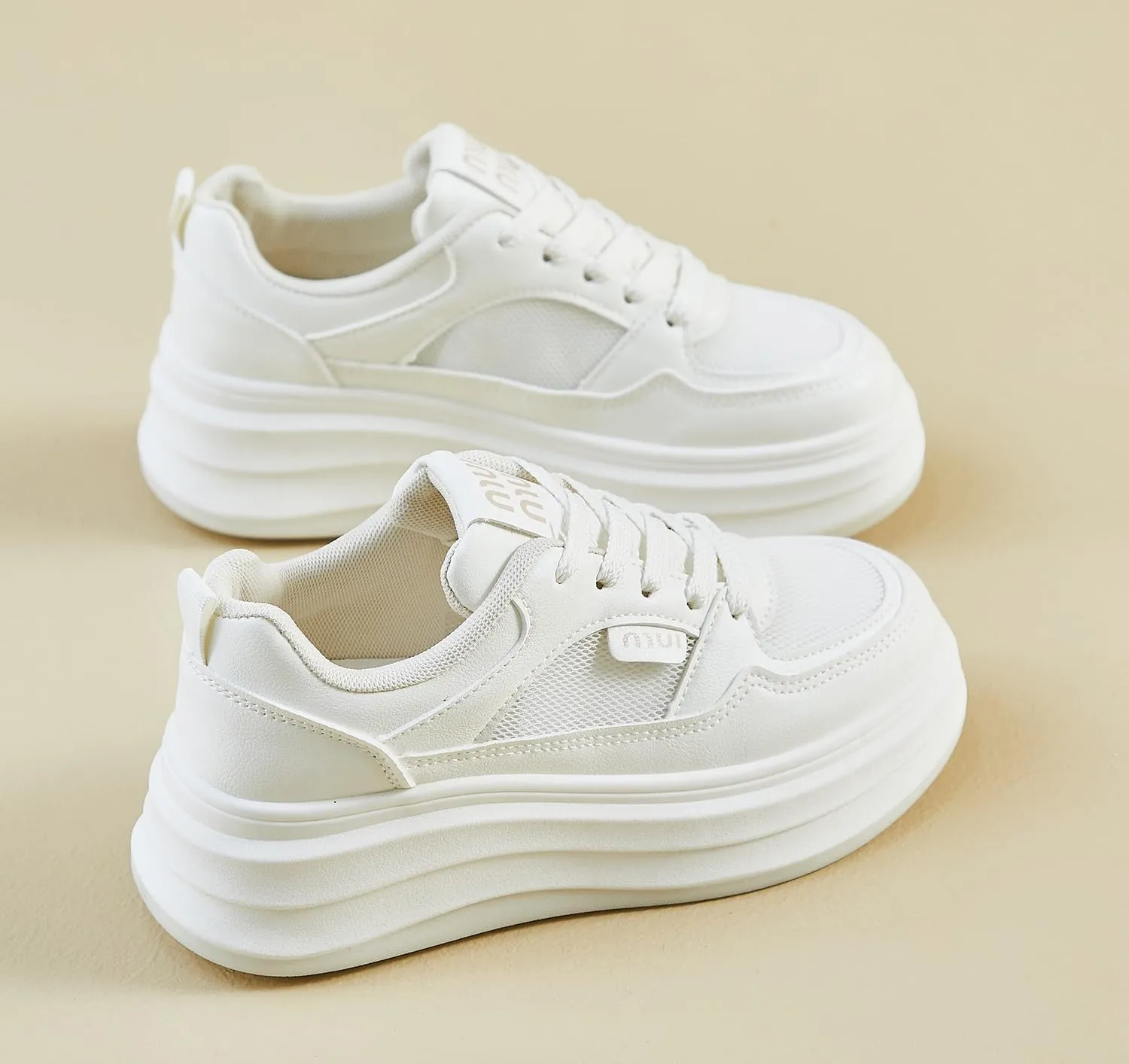 Women's Cute Breathable Platform Sneakers Y2K Comfort Lightweight Walking Shoes Casual Sport Work Campus