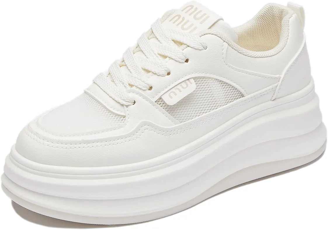 Women's Cute Breathable Platform Sneakers Y2K Comfort Lightweight Walking Shoes Casual Sport Work Campus