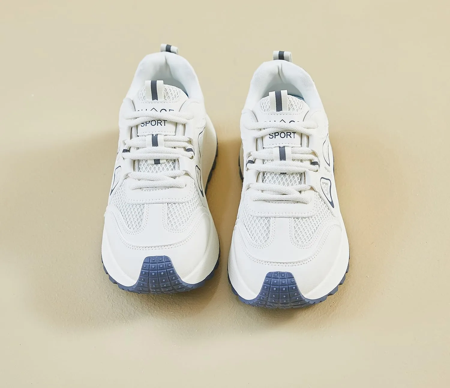 Women's Fashion Breathable Mesh Platform Sneakers College Girls Campus Walking Shoes
