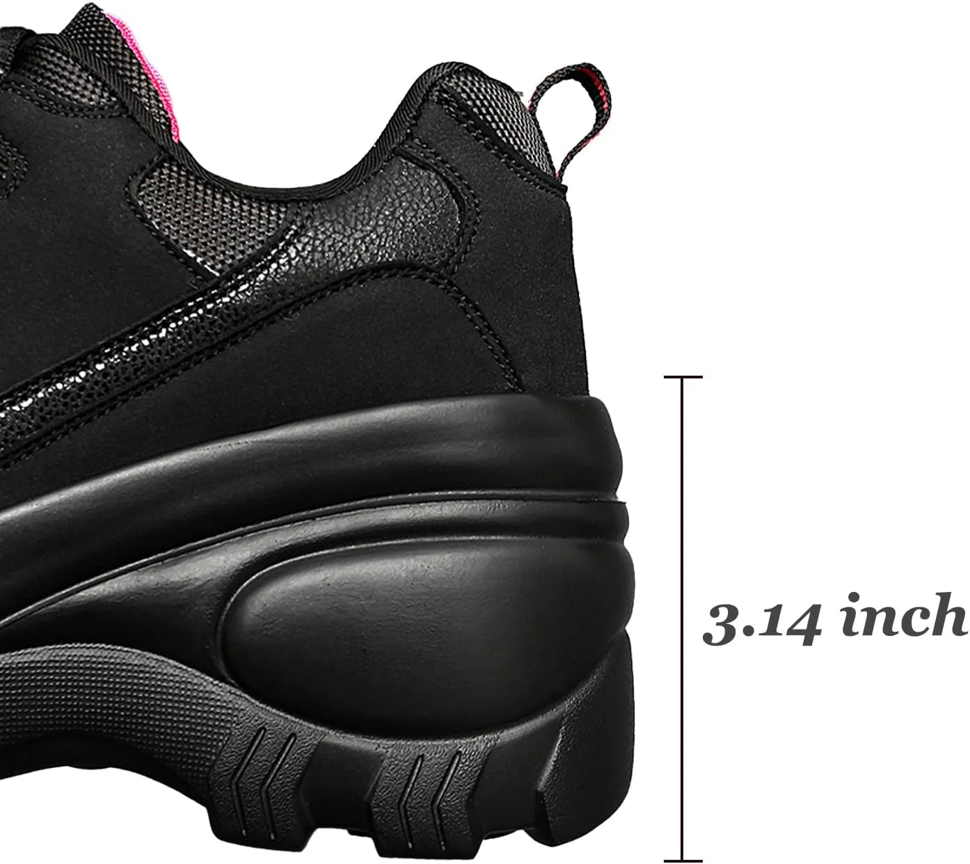 Women's Fashion Platform Chunky Sneakers Lace Up Comfortable Wedge Walking Sport Sneakers Casual Non-Slip Running Shoes
