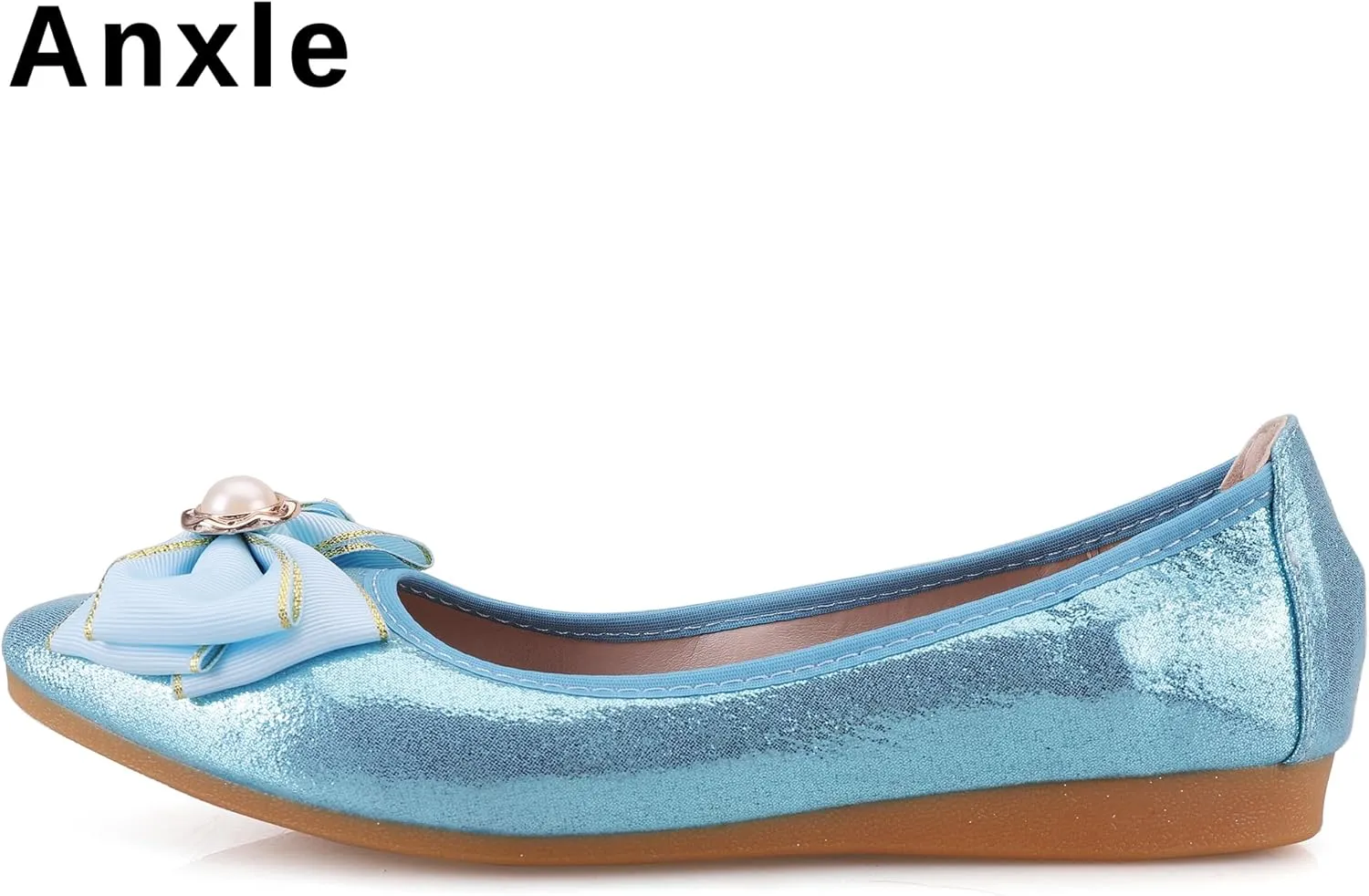 Womens Foldable Ballet Flats Bling Rhinestone Pointed Toe Comfort Slip On Walk Work Loafers Bridal Dress Shoes