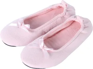 Women's Lightweight Ballet Flats with Moisture-Wicking Polyester Lining and Non-Slip Suede Sole for Indoor Dancing Comfort