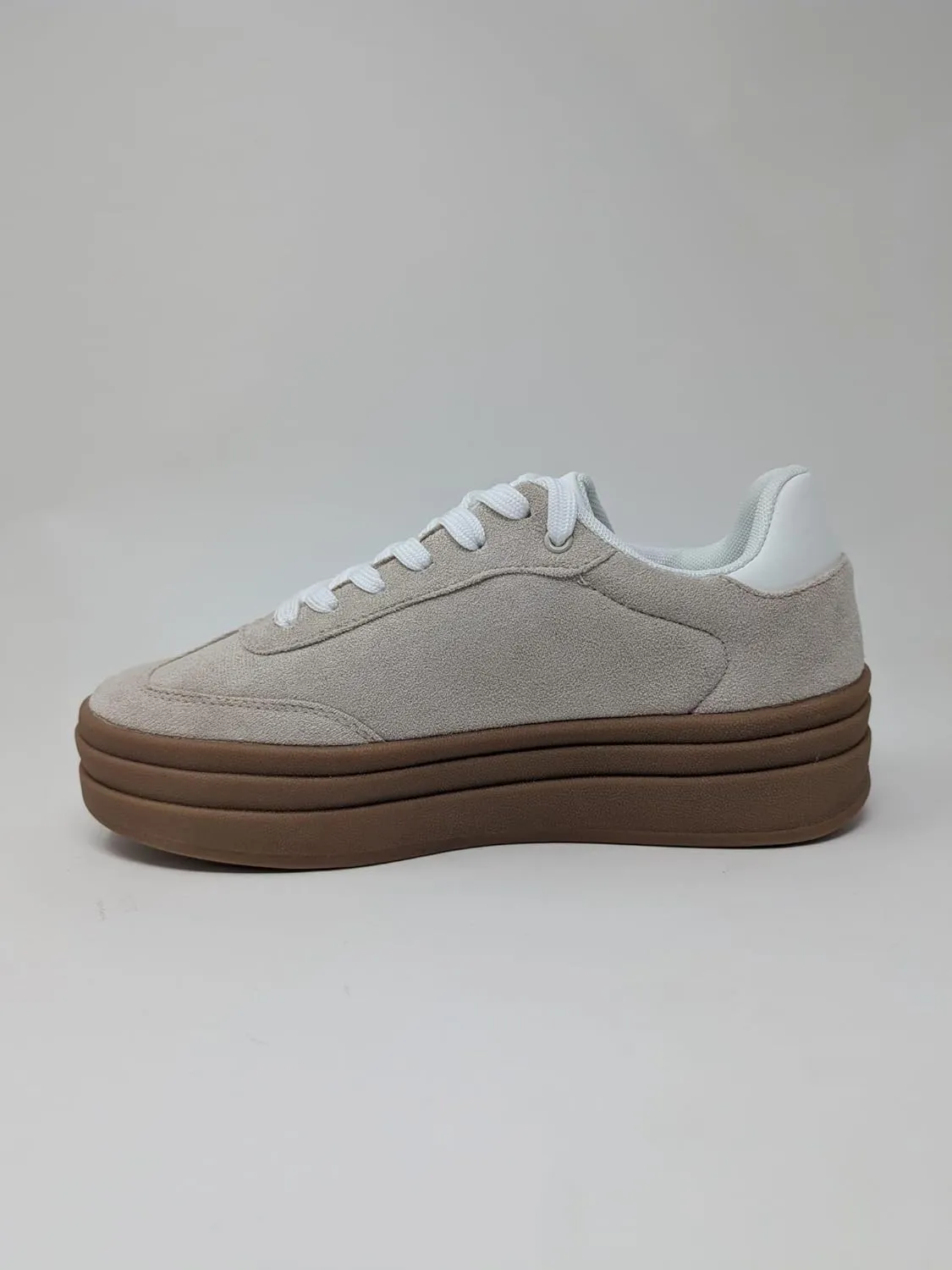 Women's Low Top Chunky Platform Sole Lace Up Sneakers