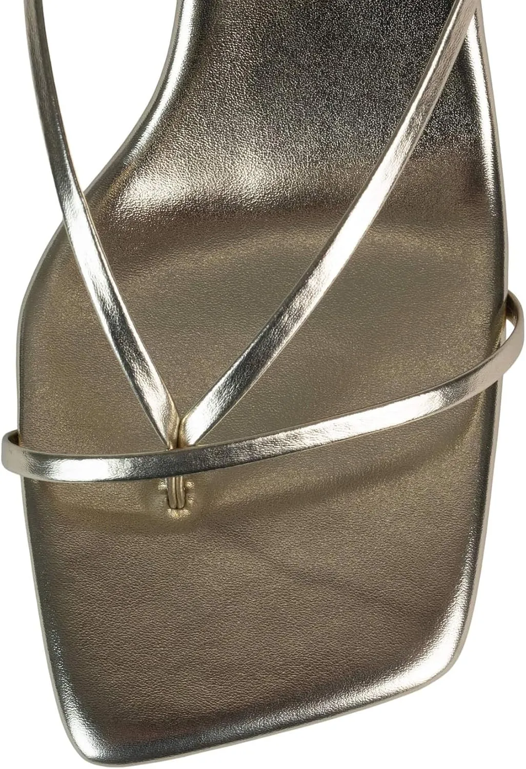 Women's Minimal Square Toe Sandals Mid-heel Strappy Thong Sandal with Ankle Strap Summer Kitten Heels