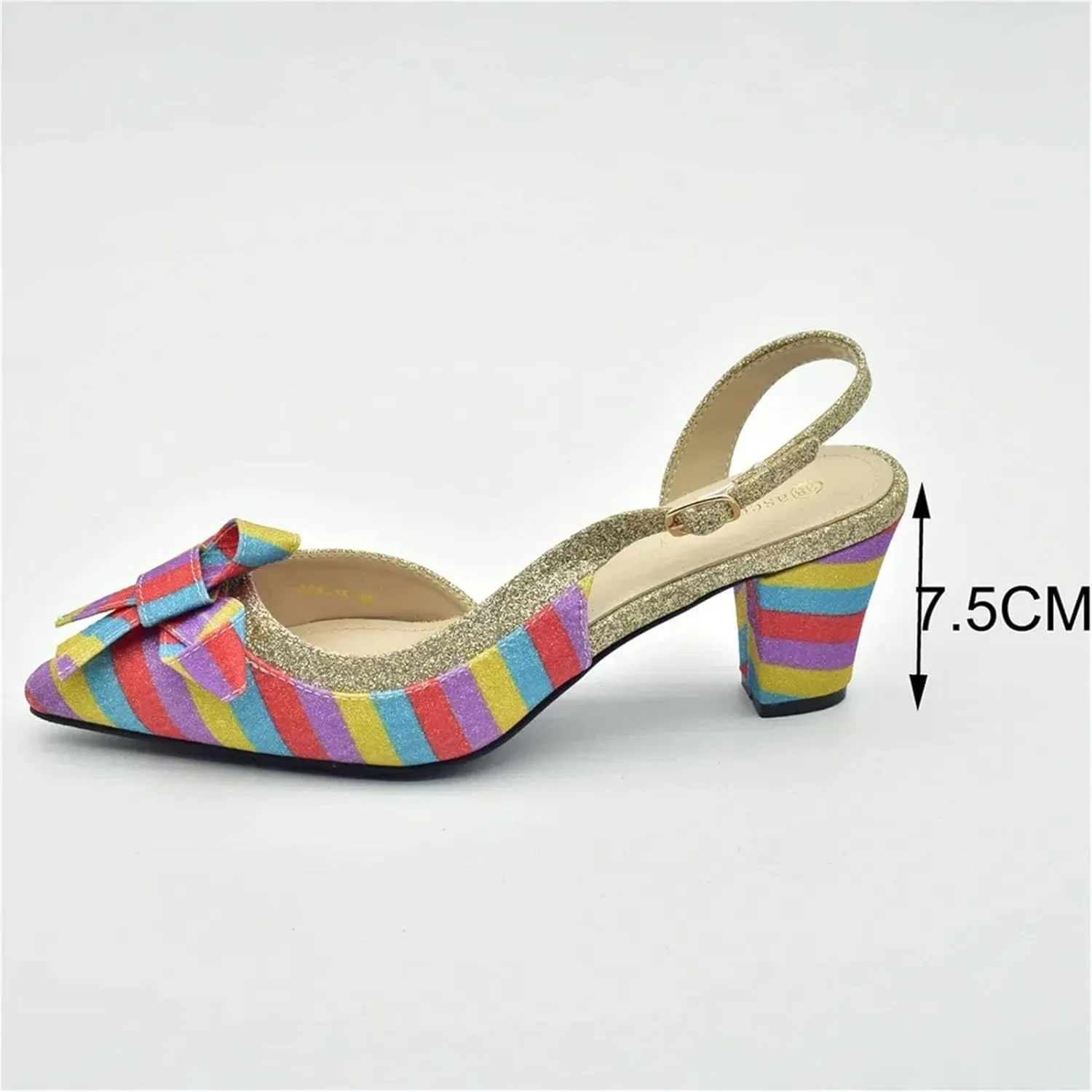 Women's Nigerian Rainbow Butterfly Bridal Set - Italian-Designed Luxury Pumps & Matching Bag