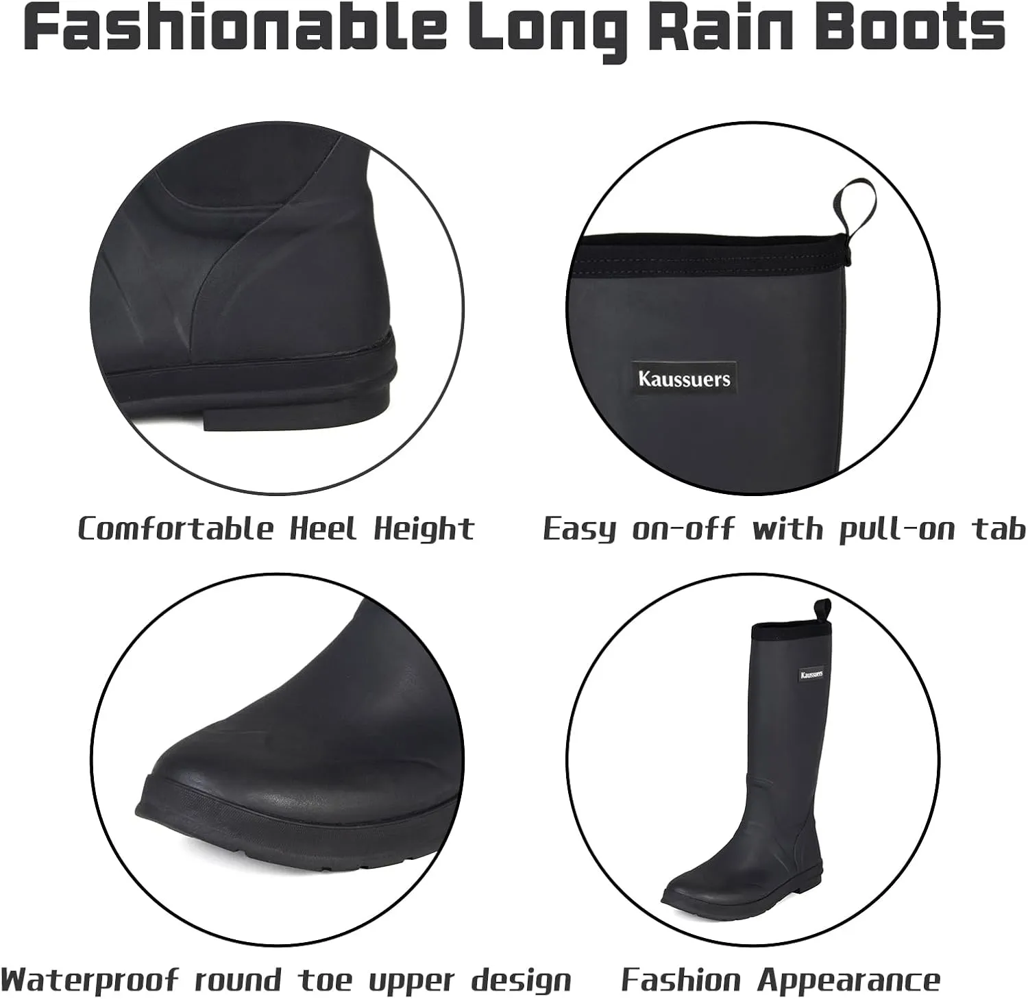 Women's Rain Boots Waterproof Rubber Women Shoes Snow Boots And Anti-slip Outdoor Muck Boots For women Garden Fishing Farm Camping