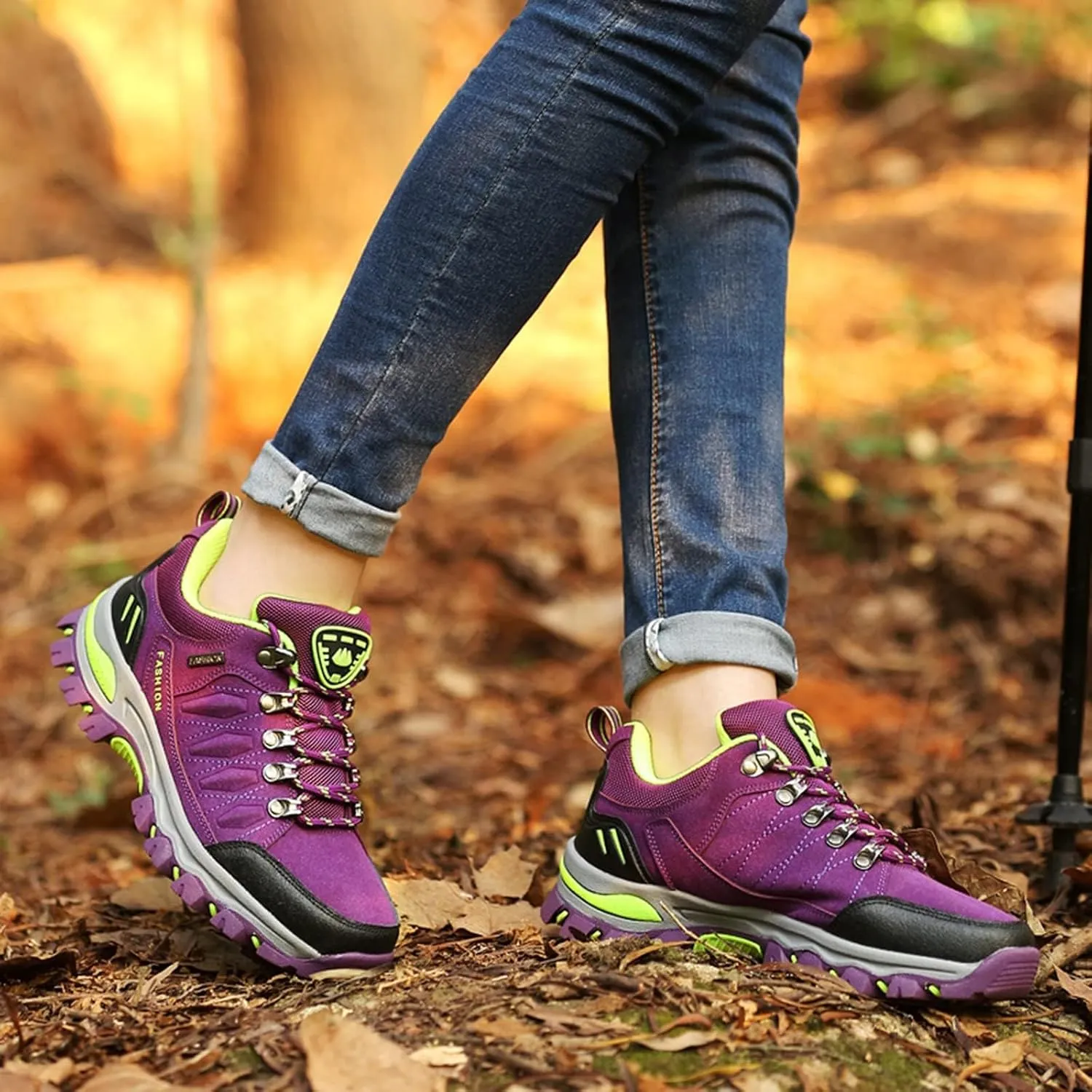 Women's Sneakers Outdoor Sports Climbing Hiking Shoes Waterproof Trekking Running Shoes Anti-Slip Wear-Resistant Climbing Shoes