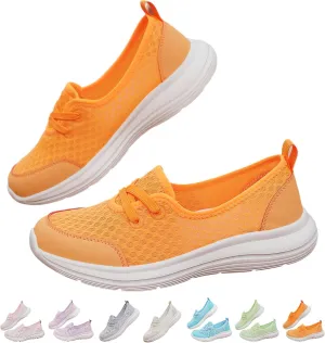 Women's Soft Sole Mesh Comfort Orthopedic Shoes with Arch Support Fit Hands Free Slip on Go Walking Slip Ins Sneakers Ladies Work Standing Tennis Loafers Summer Memory Foam Soft Wide Comfy Shoes