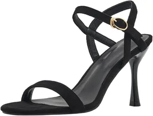 Women's Strappy Open Toe Stiletto Heel Sandals with Ankle Strap Fashion Sexy Slip on Single Strap High Heels Comfy Summer Buckle Party Wedding Prom Dress Shoes