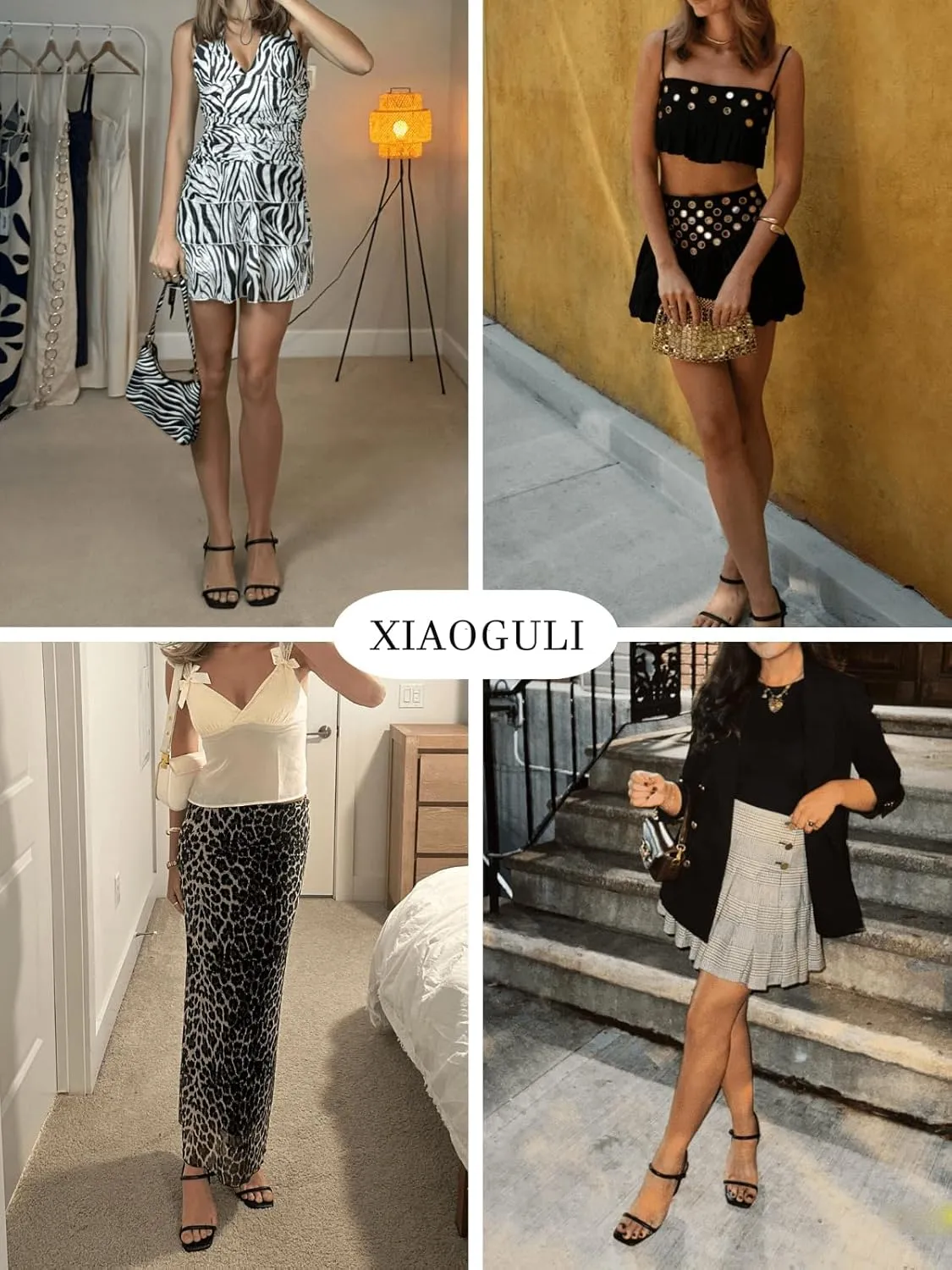 Women's Strappy Open Toe Stiletto Heel Sandals with Ankle Strap Fashion Sexy Slip on Single Strap High Heels Comfy Summer Buckle Party Wedding Prom Dress Shoes