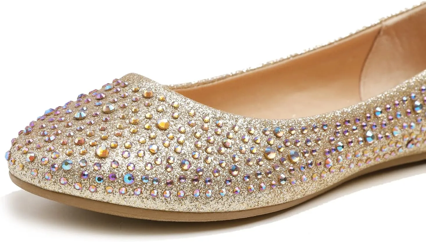 Women's Super Sparkle Bling Party Ballets Wedding Bridal Shiny Dress Flats Rhinestone