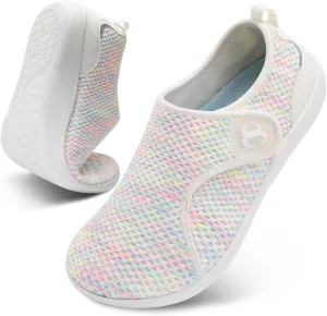 Womens Walking Shoes Comfortable Wide Diabetic Shoes Adjustable Zero Drop Edema Shoe Breathable Neuropathy Nursing Shoes Casual Wide Width Sneakers