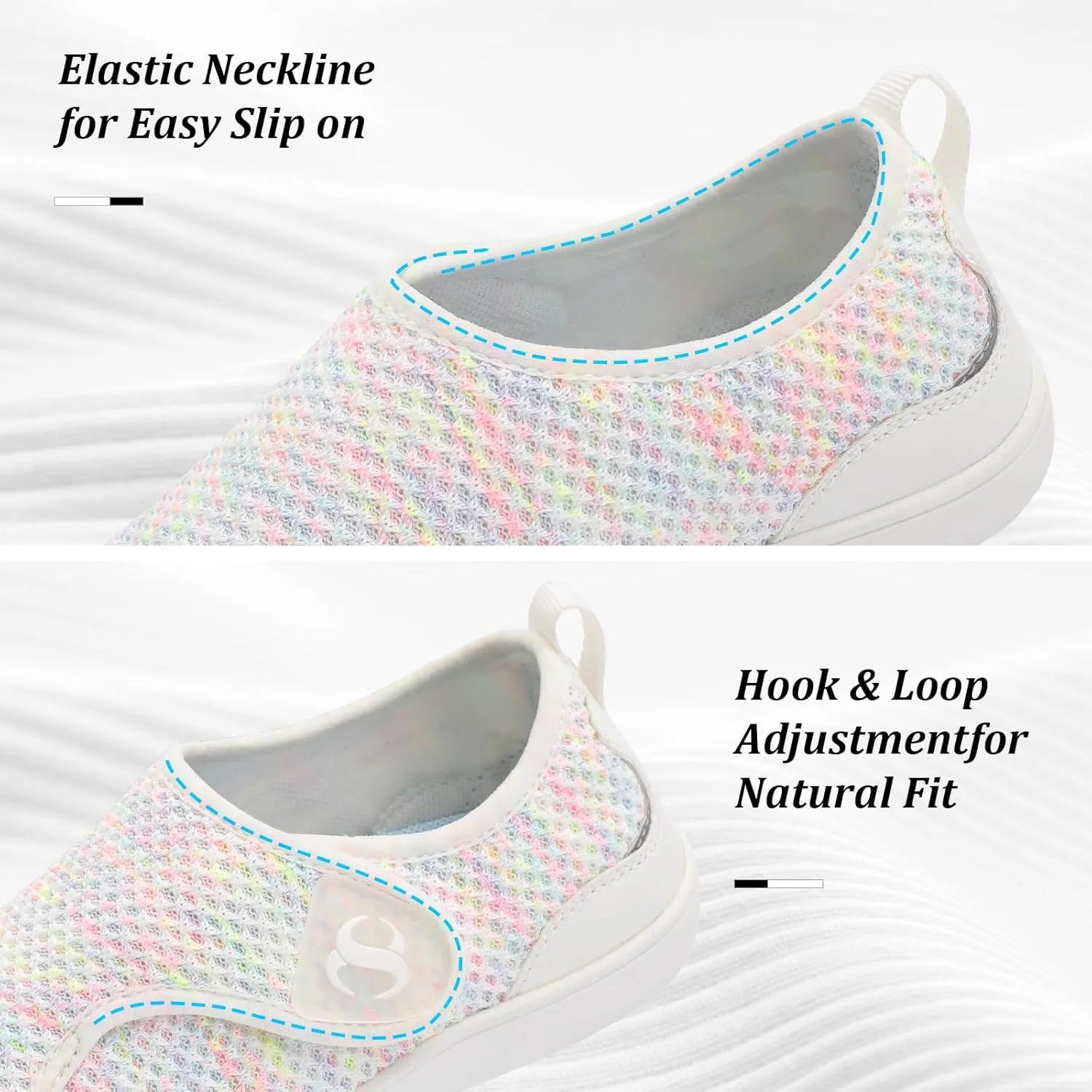 Womens Walking Shoes Comfortable Wide Diabetic Shoes Adjustable Zero Drop Edema Shoe Breathable Neuropathy Nursing Shoes Casual Wide Width Sneakers